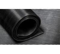 Mugar- Suelo de Caucho con Líneas Antideslizantes- Pavimento Caucho- Alfombra Rayada -Suelo Antideslizante Rayado por Rollos o Metro Lineal (Rayado Fino, Metro Lineal 1,20m)