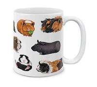 MUGBREW Taza de té de cerámica con patrón de conejillo de indias, 11 onzas