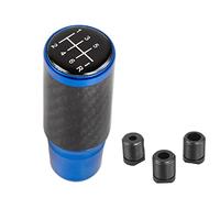 muge racing Pomo de cambio de marcha, palanca de cambios de aluminio universal de 6 velocidades con 3 adaptadores (azul)