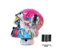 muge racing Pomo de palanca de cambios con cabeza de calavera para la mayoría de transmisiones automáticas manuales, color rosa