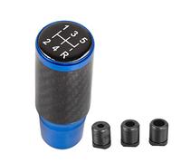 muge racing Pomo de palanca de cambios, palanca de cambios universal de aluminio de 5 velocidades con 3 adaptadores (azul)