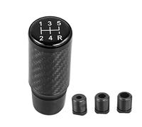 MUGE RACING Pomo para palanca de cambios, palanca de cambios universal de aluminio de 5 velocidades con 3 adaptadores (negro)