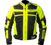 MUGENRACE A-Ttraversare-D Chaqueta textil impermeable para mujer, negro/neón, Talla XL