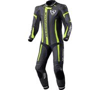 MUGENRACE Assassino Traje de moto de moto de 1 pieza perforado para niños, negro-blanco-amarillo, tamaño XS 140