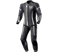 MUGENRACE Assassino Traje de moto de moto de 1 pieza perforado para niños, negro-blanco, tamaño S 152