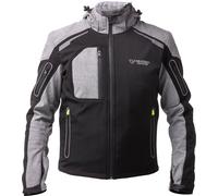 MUGENRACE Double Chaqueta Softshell impermeable, negro-gris, tamaño S para Hombres