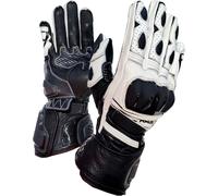 MUGENRACE Linea Sport Guantes de moto, negro-blanco, tamaño S para Hombres
