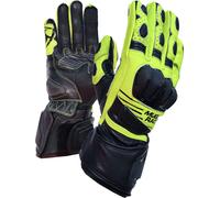 MUGENRACE Linea Sport Motor Guantes de ciclismo, negro/amarillo neón, Talla XL
