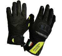 MUGENRACE Mia Short Guantes de moto, negro-amarillo, tamaño 3XL para Hombres