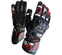 MUGENRACE Moone Sport Motor Guantes de ciclismo, negro-rojo, tamaño 2XL para Hombres
