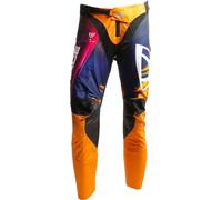 MUGENRACE Multi+ Pantalones de motocross, naranja/azul, Talla M