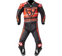 MUGENRACE RC-Max Due Traje de cuero de moto de dos piezas perforado, negro-blanco-rojo, tamaño 48 para Hombres