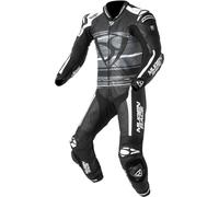 MUGENRACE RC-Max Uno Traje de cuero de moto de una pieza perforado, Blanco/negro/gris, Talla 52