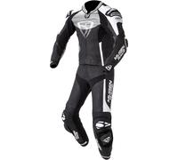 MUGENRACE Scorpion Traje de cuero de moto de dos piezas perforado, negro-blanco, tamaño 56 para Hombres