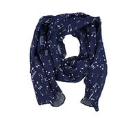 mugesh Bufanda con diseño de partituras - bonito regalo para músicos, azul oscuro, 150cm x 50cm