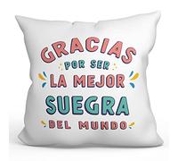 MUGFFINS Cojín 40x40 cm para Suegra Relleno Incluído - En Español - Gracias por ser Original y Divertido