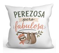 MUGFFINS cojín con Relleno Gracioso para Mejores Amigas Amistad v2 | 40 x 40 cm; «Perezosa pero fabulosa» en Español