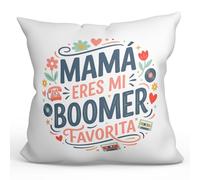 MUGFFINS Cojín con Relleno Regalo Madre Divertido | Cojín mamá Gracioso con Frase Mamá Eres mi Boomer Favorita en Español 40x40cm poliéster | progenitores v2