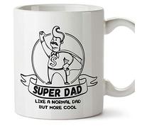 MUGFFINS Dad Mug -Super Dad - Father's Day Gift/Present for Daddy - Tea/Coffee Ceramic Cup 11oz