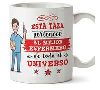 MUGFFINS Enfermero Tazas Originales de café y Desayuno para Regalar a Trabajadores Profesionales - Esta Taza Pertenece al Mejor Enfermero del Univers
