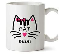 MUGFFINS Funny Mug -Cat Mum - Gift/Present for Breakfast. Ceramic Cup 11oz