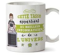 MUGFFINS Informaticien Tasses Originales de café et Petit-déjeuner à Donner Travailleurs Professionnels - Cette Tasse Appartient au Informaticien d