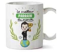 MUGFFINS Parrain Mug/Tasse Parrain du Monde - Tasse Originale/Cadeau Anniversaire/Fête Des Pâques/Future Parrain. Céramique 350 ML