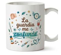 MUGFFINS regalo médico | Taza enfermera con frase La guardia me confunde en Español 330 Ml/11 oz | Idea original para sanitarios, doctores y cuidadores | sanitarios v1