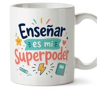 MUGFFINS regalo profesora divertida | regalo profesor divertido | taza profe Enseñar es mi superpoder en Español 330 Ml | cerámica resistente | Infantil v4