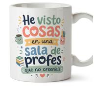 MUGFFINS regalo profesora divertida | regalo profesor divertido | taza profe He visto cosas en una sala de profes que no creeríais en Español 330 Ml | cerámica resistente | Infantil v4