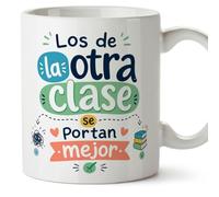 MUGFFINS regalo profesora divertida | regalo profesor divertido | taza profe Los de la otra clase se portan mejor en Español 330 Ml | cerámica resistente | Infantil v8
