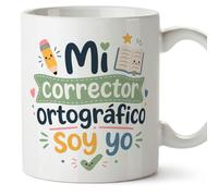 MUGFFINS regalo profesora divertida | regalo profesor divertido | taza profe Mi corrector ortográfico soy yo en Español 330 Ml | cerámica resistente | Infantil v4