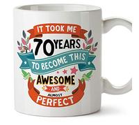 MUGFFINS Seventy Birthday Mug -"It Took me 70 Years to Become This Awesome - Gift/Present for People