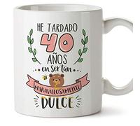 MUGFFINS Taza 40 Cumpleaños -Regalos Originales y Divertidos para Aniversarios y Cumpleañeros