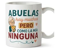 MUGFFINS taza abuela con frase hay muchas pero como la mía ninguna en Español | regalo abuela original cumpleaños navidad | 330 Ml 11 oz | Abuelitos-2 v1.2MA