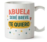 MUGFFINS taza abuela con frase seré breve: te quiero en Español | regalo abuela original cumpleaños navidad | 330 Ml 11 oz | Abuelitos-2 v1.1MA
