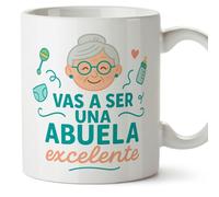 MUGFFINS taza abuela con frase Vas a ser excelente en Español | regalo abuela original cumpleaños navidad | 330 Ml 11 oz | Abuelitos-2 v2