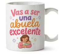 MUGFFINS taza abuela con frase Vas a ser una abuela excelente en Español | regalo original cumpleaños navidad | 330 Ml 11 oz | Abuelitos-3 v4