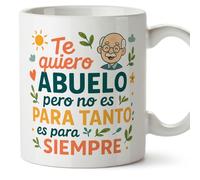 MUGFFINS taza abuelo con frase Te quiero pero no es para tanto es para siempre en Español | regalo abuelo original | cumpleaños, navidad | 330 Ml / 11 oz | Abuelitos-2 v1.2MA