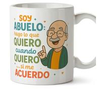 MUGFFINS taza abuelo divertida con frase hago lo que quiero, cuando quiero… si me acuerdo en Español | regalo abuelo graciosa cumpleaños navidad | Abuelitos v1