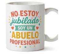 MUGFFINS taza abuelo divertida con frase No estoy jubilado soy un profesional en Español | regalo abuelo cumpleaños navidad | 330 Ml 11 oz | Abuelitos-2 v1.1MA