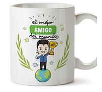 MUGFFINS Taza Amigo -Familiares Mundo -Regalos Originales y Divertidos -Tazas de Café y Té