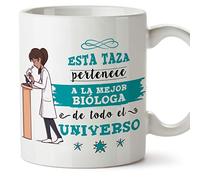 MUGFFINS Taza Bióloga (Mejor del Universo) - Regalos Originales y Divertidos de Biología