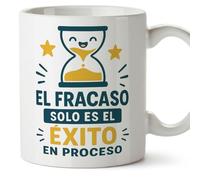 MUGFFINS taza con frases motivadoras | Mug cerámica 330 Ml/11 oz | regalo motivador | El fracaso solo es el éxito en proceso en Español Motivacional-ES v1