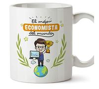 MUGFFINS Taza Economista Hombre (Mejor del Mundo) - Regalos Originales y Divertidos de Economía