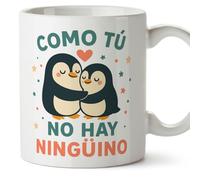 MUGFFINS taza enamorados Como tú no hay ningüino en Español | regalo novio divertido, taza marido graciosa, aniversario, regalos San Valentín, romántico, amor | 330 Ml 11 oz | Pareja v2