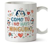 MUGFFINS taza enamorados Como tú no hay ningüino en Español | regalo novio divertido, taza marido graciosa, aniversario, regalos San Valentín, romántico, cumpleaños, amor | 330 Ml | enamorados v4