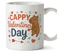 MUGFFINS taza enamorados Mug Cappy Valentine's Day en español | regalo original aniversario, capibaras, amor, novios, romántico, San Valentín, carpincho | capylove v1
