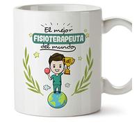 MUGFFINS Taza Fisioterapeuta Hombre (Mejor del Mundo) - Regalos Originales y Divertidos de Fisioterapia