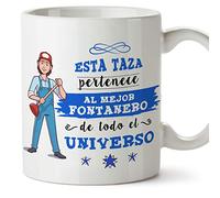 MUGFFINS Taza Fontanero (Mejor del Universo) - Regalos Originales y Divertidos de Fontanería